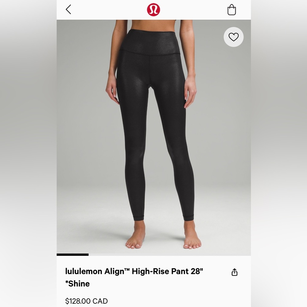 Lululemon Align High-Rise Pant 28” *Shine